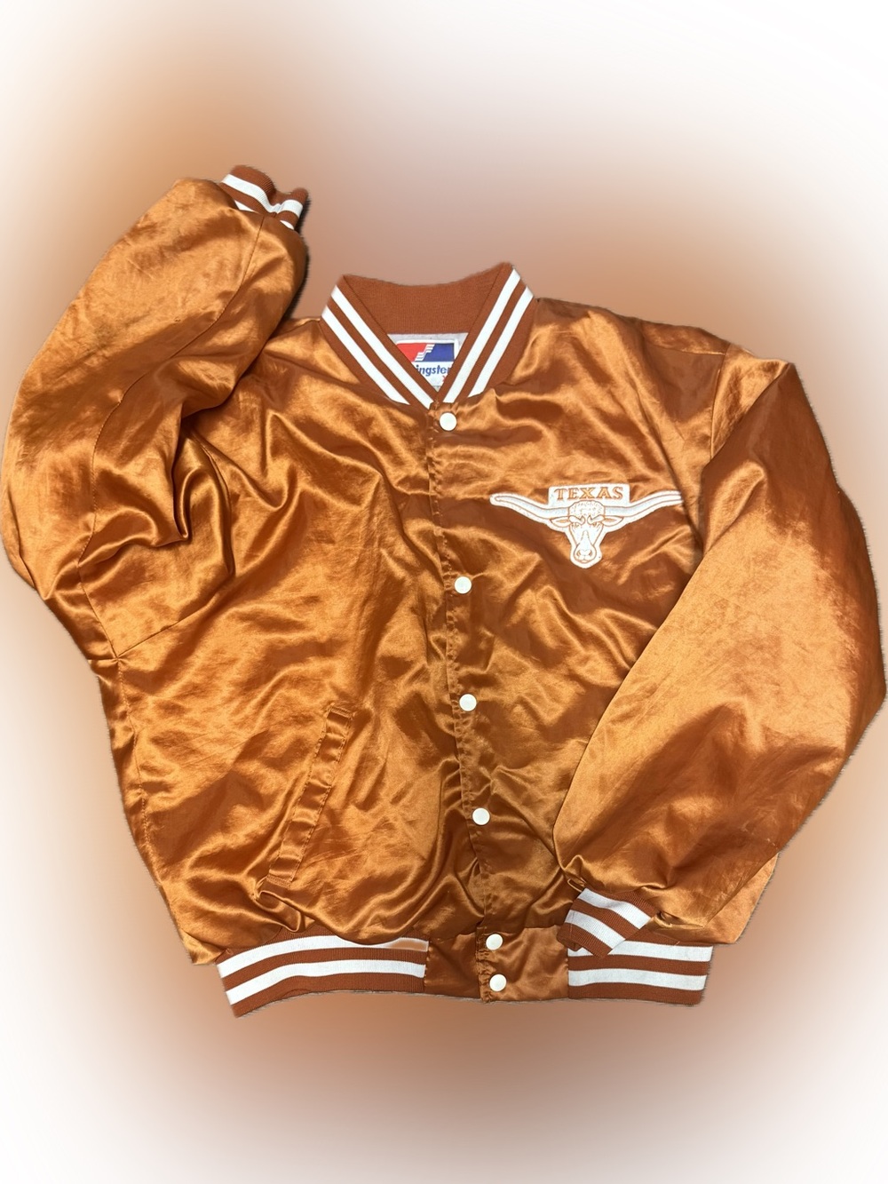 Vintage Texas Longhorns Satin Bomber Jacket | Sz XL